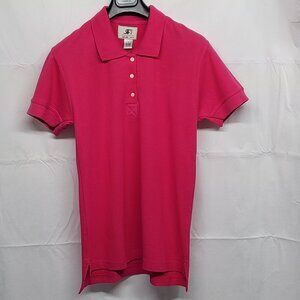 Vintage Rafaella Womens Polo Shirt Sze Small Short Sleeve Hot Pink Sporty Casual